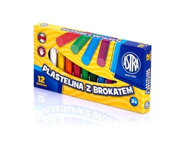 PLASTELINA BROKATOWA 12 KOLORÓW ASTRA