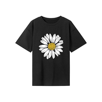 T-shirt damski Oddychająca pamiątka Kostium codzienny Odzież Okrągły dekolt M