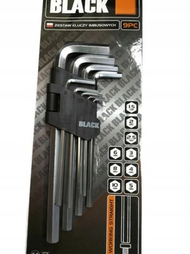 НАБОР ИЗ 9 шестигранных ключей PC ЧЕРНЫЙ CRV