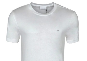 CALVIN KLEIN, t-shirt męski, biały, XS