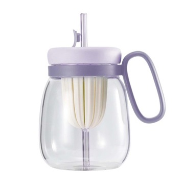 Бутылка Bubble Tea Cup с трубочкой для смузи Smoothies 850мл фиолетовый