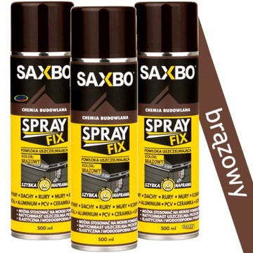 Guma w sprayu Spray FIX BRĄZ SAXBO 500ml ZESTAW