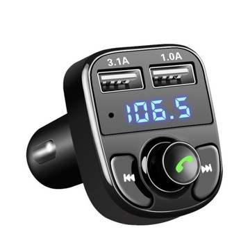 FM-ПЕРЕДАТЧИК BLUETOOTH, ЗАРЯДНОЕ УСТРОЙСТВО для MP3, SD, 2 порта USB