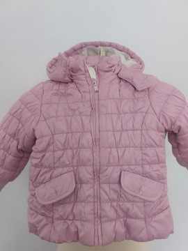 Baby Club C&A 86 CM ZIMOWA KURTKA RÓŻOWA TALIOWANA