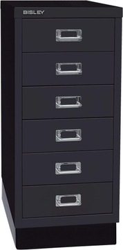 BISLEY metalowa szafka z 6 szufladami z cokołem 38 x 27,9 x 67 cm
