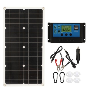 Panel słoneczny 25W IP65 wodoodporny 12V 24V adaptacyjna ochrona przed