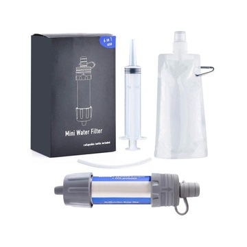 Zestaw filtrów do wody 6 w 1 Outdoor Camping Mobilne uzdatnianie wody do 5000 litrów