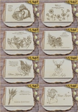 Деревянный спиральный альбом на 18 лет.