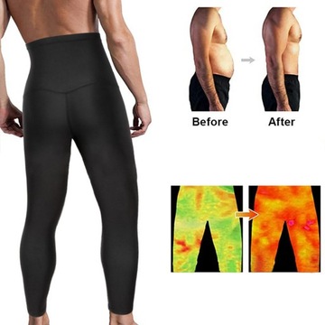 Spodnie fitness z wysokim stanem Urządzenie do modelowania sylwetki Sweat Sauna Burning Thermo Hot S lub M