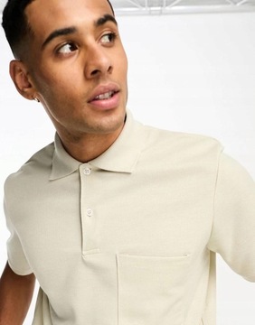 Jack & Jones zzt kieszeń struktura polo koszulka beżowa XL NH8