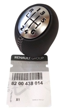 Skórzana gałka zmiany biegów RENAULT CLIO III 3, GRAND MODUS ASO OE