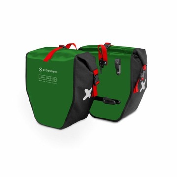 Sakwa rowerowa tylna Extrawheel BIKER GREEN/BLACK 50l