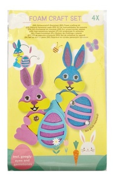 ZRÓB TO SAM PIANKOWA FIGURKA WIELKANOCNA ZAJĄCZKI ZESTAW KREATYWNY DIY