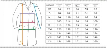 FARTUCH medyczny LABORATORYJNY 100% bawełna r.S