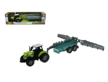 Traktor z przyczepą 27cm światło dźwięk Traktor plastikowy