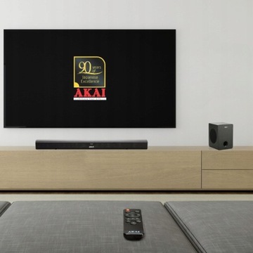 Саундбар 2.1, сабвуфер, 70 Вт, динамик Bluetooth + пульт дистанционного управления AKAI ASB-6WSW
