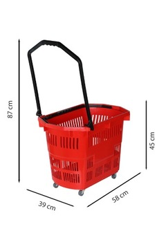 Набор из 10 больших корзин по 55 литров с подъемной ручкой - черный