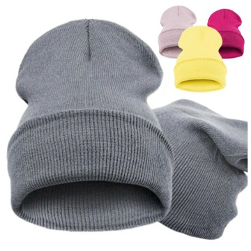 Czapka SMERFETKA BEANIE DWUWARSTWOWA MIĘCIUTKA HIT