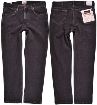 WRANGLER spodnie REGULAR grey STRAIGHT jeans TEXAS _ W38 L32