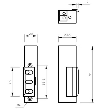 ЭЛЕКТРОЗАМОК R3 РЕГУЛИРУЕМЫЙ - правый