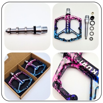 ПЛАТФОРМА АЛЮМИНИЕВЫЕ ВЕЛОСИПЕДНЫЕ ПЕДАЛИ 3 ПОДШИПНИКА МАШИНА/СВЕТ HAKURI