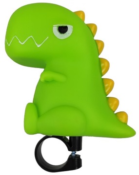 Dzwonek piszczałka mechaniczny maskotka Jet DINO dinozaur zielony 10 mm