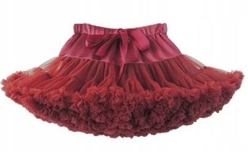SPÓDNICZKA TUTU PETTISKIRT, CIEMNOCZERW., 4-5 LAT