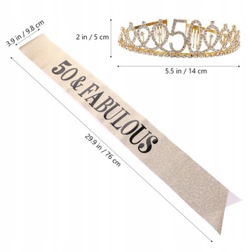 Ramiączka z koroną na 50 urodziny 2 szt