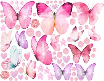 MOTYLE motylki naklejki NA ŚCIANĘ 140x80cm XXL