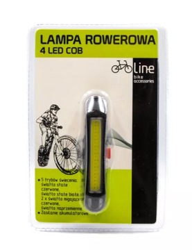 LAMPA ROWEROWA 4 LED COB LINE 3,7V 160LM 0,88W