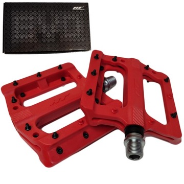 Pedały Rowerowe Platformowe HT PA01A - Red # Dirt Pump Track MTB