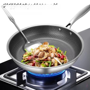 СКОВОРОДА ВОК ИЗ НЕРЖАВЕЮЩЕЙ СТАЛИ ДЛЯ ПРИГОТОВЛЕНИЯ СТЕЙКОВ