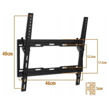MOCNY UCHWYT ŚCIENNY DO TELEWIZORA 26 - 55