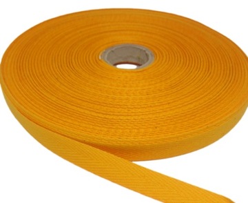 Taśma bawełniana jodełka pomarańczowa 10mm 1mb
