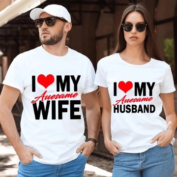 I Love My Awesome Wife Husband T Shirts Honeymoon