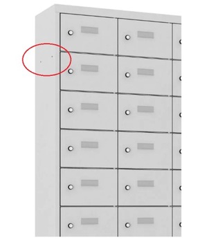 Шкафчик для сотрудников по охране труда с 12 отделениями для отдельных ключей.