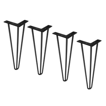 NOGI MEBLOWE HAIRPIN 3 PRĘTY 406 MM KOMPLET (4SZT)