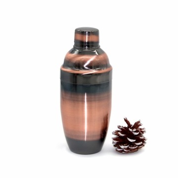 Shaker cobbler 500 ml brązowo-czarny