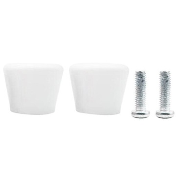 2pcs Roller Skate End Set Roller Brake Ends White