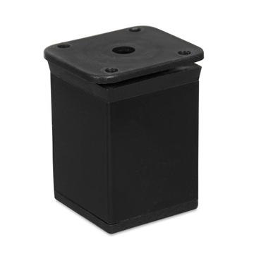 NÓŻKA MEBLOWA, NOGA DO MEBLI, STOPKA POD SZAFKĘ REGULOWANA H-60mm CZARNA