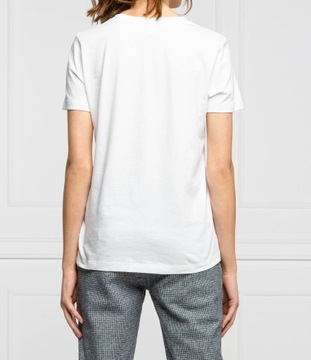 CALVIN KLEIN, t-shirt damski, biały , XS