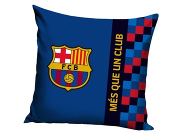 PODUSZKA OZDOBNA JASIEK FC BARCELONA 40 x 40 CM MIKROFIBRA