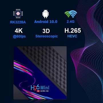Android 10.0 Smart Box RK3228A Чип 2,4G 2G+16G Великобритания