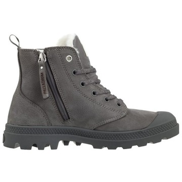 Buty Trapery Zimowe Palladium Pampa Hi Zip Szare