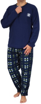 Мужские пижамы 2XL Флис карманы Тепло толстые Тепло