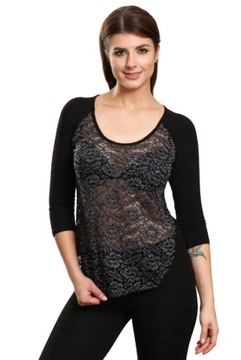 VIOLANA CZARNA bluzka rękaw 3/4 r. XXL