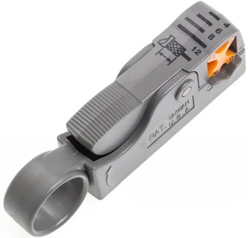 STRIPPER ŚCIĄGACZ IZOLACJI RG6 KABLI KONCENTRYCZNYCH PODWÓJNY NÓŻ