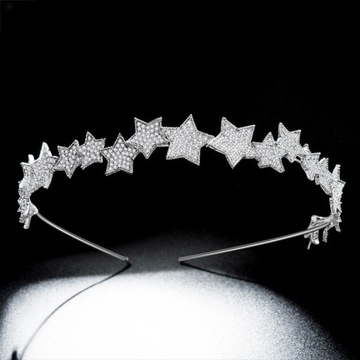 Блестящий ободок со стразами STAR WEDDING CROWN