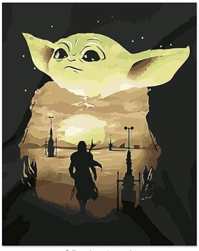 OBRAZ DO MALOWANIA PO NUMERACH- STAR WARS YOUDA