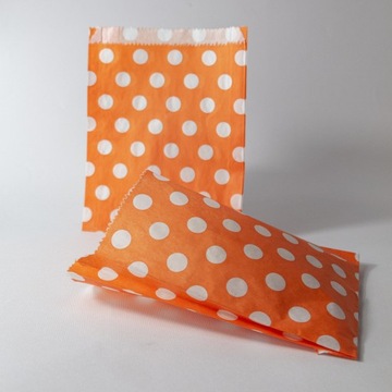 TOREBKI papier na SŁODYCZE cukierki Prezenti 17*3*23cm 20st Torebka Kropki